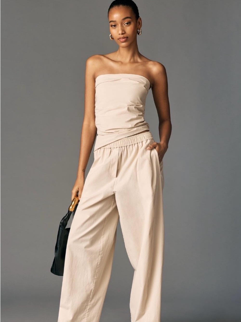 Anthropologie Strapless Ruched Top by Maeve in Beige. Size XL. Brand new! - Picture 4 of 5